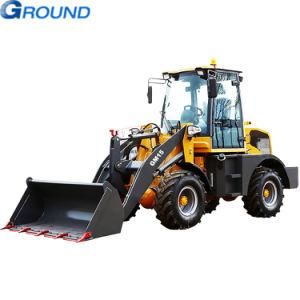 Farmer used loading bucket 1.5ton front mini loader with 4 wheels