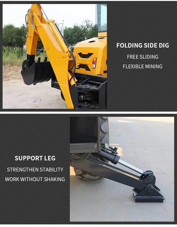 EPA Garden Farm Articulated Hydraulic Heavy Multi-Purpose Construction Diesel Compact Mini /Small Front End Towable Backhoe Excavator Loader 4X4 for Indonesia