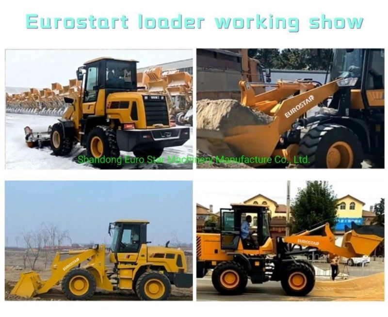 Mini Loader Small Articulated Front End Wheel Loader Construction Machinery Made in China for Bulk Materials and Hard Materials 1.6t 1.8t 2.0t