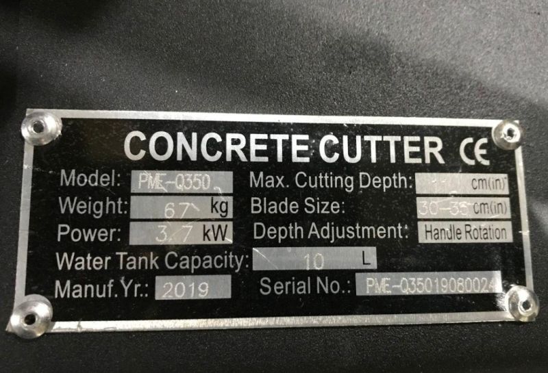 Pme-Q350 Portable Concrete Cutter Machine with Diamond Blade