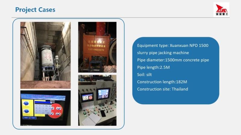 Civil Engineering Npd3000 Slurry Pipe Jacking Machine for Pipe Installation