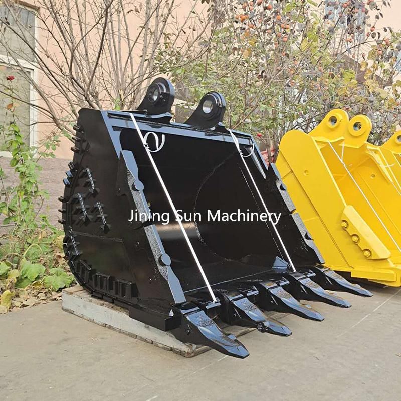 Heavy Duty Rock Type Excavator Backhoe Bucket with Teeth