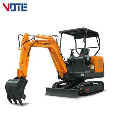 China Shandong CE EPA Small Household New 2.0 Ton Grapple Mini Micro Manual Crawler Excavators Machine Small Digger Sell