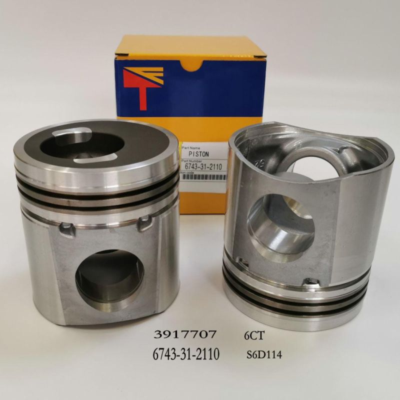 High Quality Diesel Engine Mechanical Parts Piston 6743-31-2110 for Engine Parts PC300-7 PC350-7 PC360-7 SA6d114e SAA6d114e Wa380 Generator Set