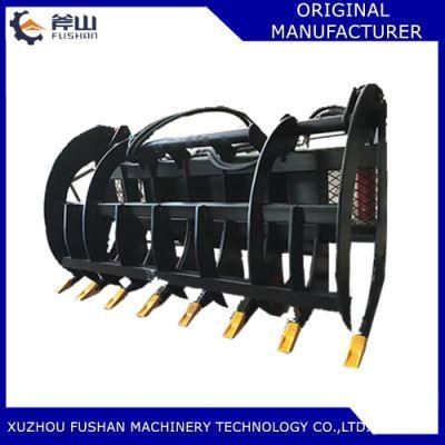 Wheel Loader / Skid Steer Loader Rake Grapple Attachment
