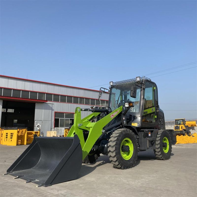 China Factory Wholesale 1/1.2/1.5 Ton Small Wheel Loader Small Forklift Skid Steer Loader 4WD Front Loader CE Certification Euro 5 Engine Construction Sit