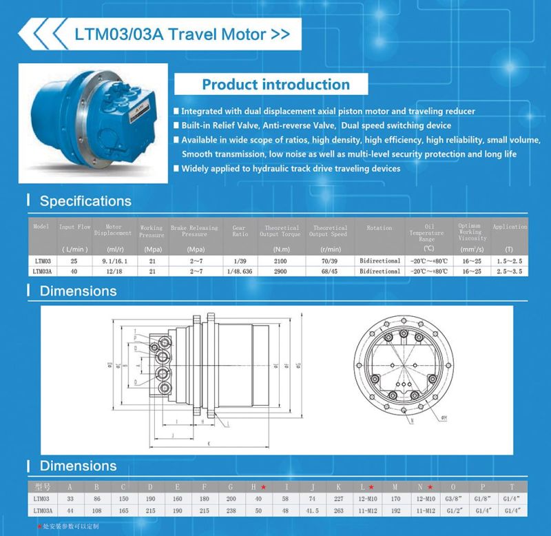 Final Drive TM03 for Excavator Caterpillar 301HD