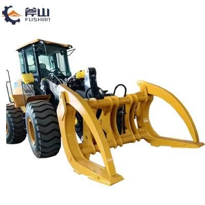 Forest Log Loader Grapple 5 Tons Wheel Loader Hydraulic Log Grabs