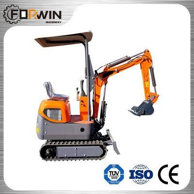 China High Standard 0.8 T Small Backhoe Digger Hydraulic Pump Rubber Crawler Track Fw10b Mini Excavators Cheap Price for Sale