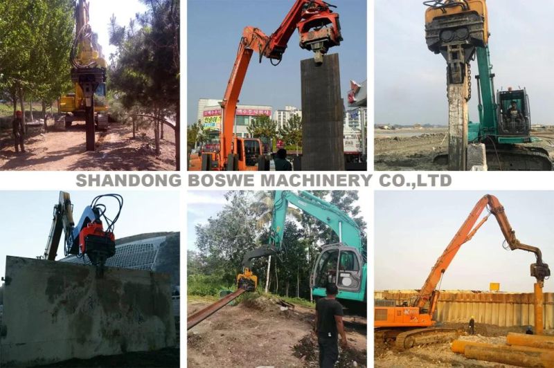 Small Excavator Hydraulic Steel Sheet Pile Hammer Virbo Sheet Pile Drivers