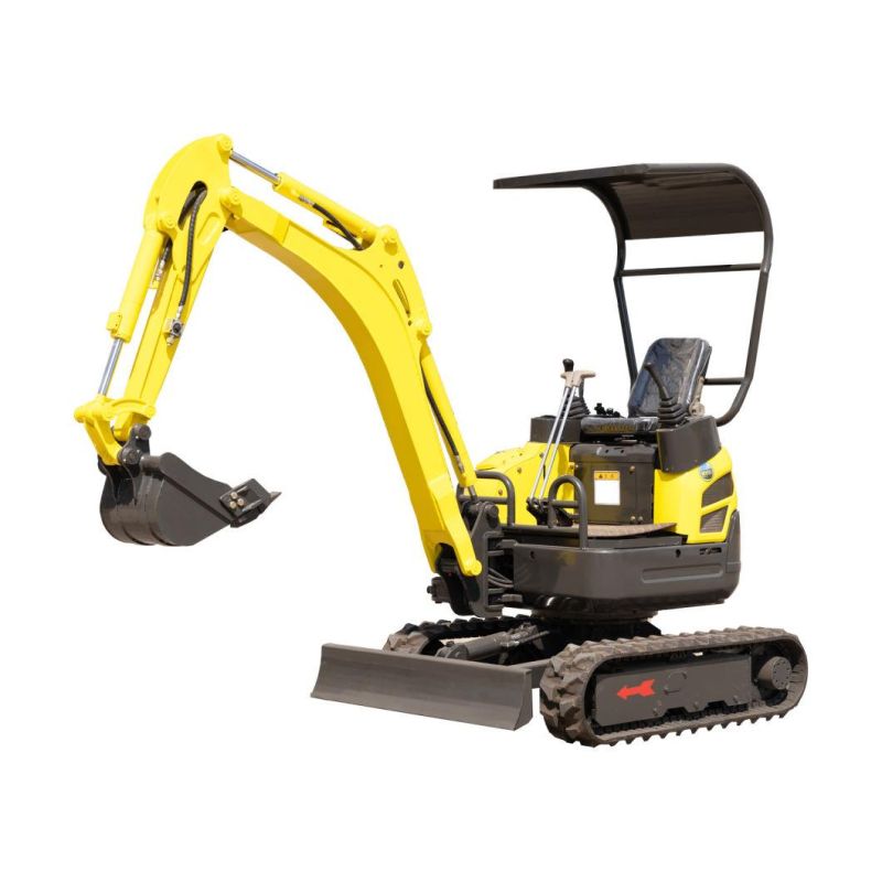 Mini Excavators CE Certificate 1.0-2.0 Ton Rubber Track Crawler Zero Tail Swing Small Hydraulic Compact Digger Excavators for Sale with Yanmar Engine