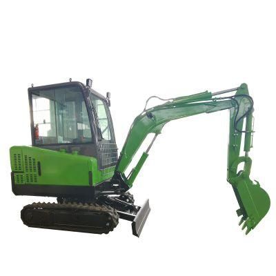 Laidong Rubber Track Closed Cabin Small Compact Mini Excavator with Hydraulic Hammer