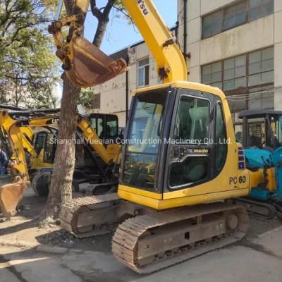 Used Excavators Komattsu PC60-7 for Sale Earth-Moving Machinery Good Condition Low Hours