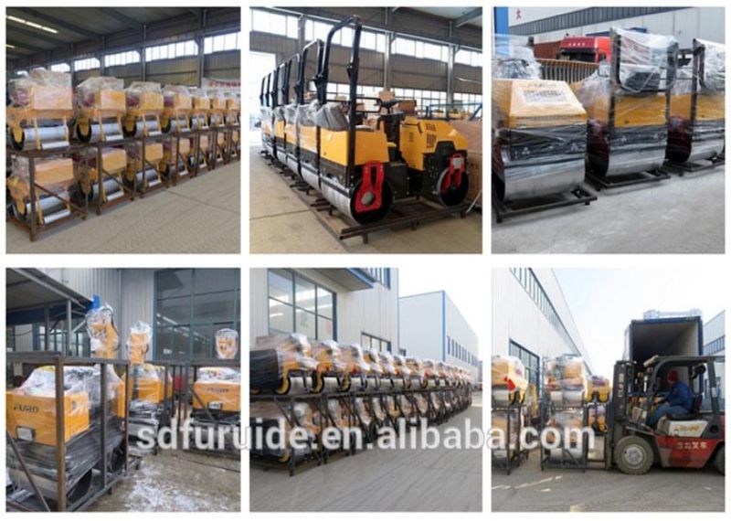 Hydrostatic Smooth Double Drum Vibratory Road Roller Manual Vibrating Road Roller Fylj-S600c