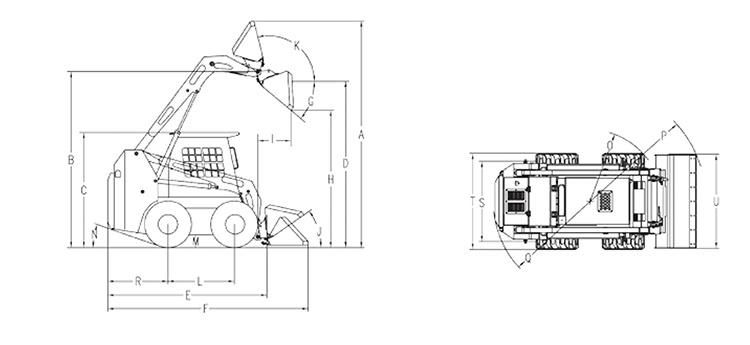 China Cheap Crawler Mini Skid Steer Loader with Forestry Mulcher