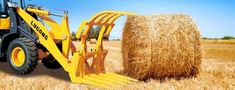 Lugong Factory Small Wheel Loader Compact Type LG930 with Log Grapple for Livestock Application