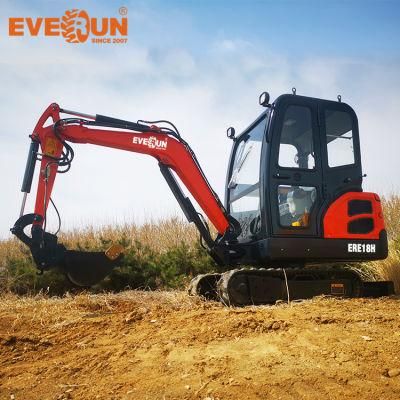 China Brand Chinese Everun Ere18h 1.8t Mulchers Garden Agriculture Manual Small Hydraulic Pump for Mini Excavator Digger Machine