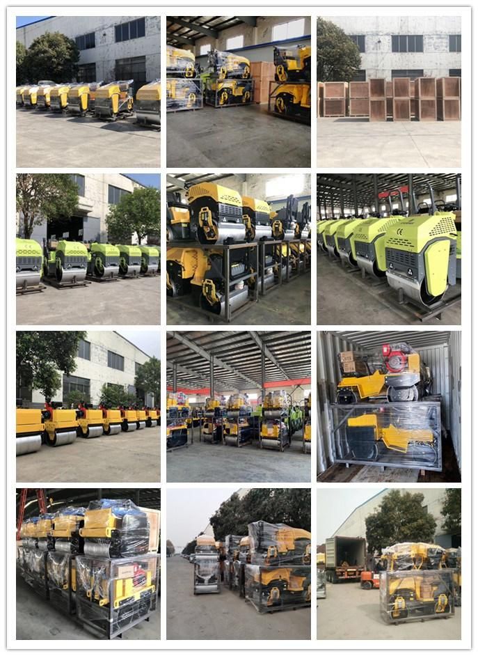 Mini Diesel Enginel Ride on Type Light Equipment Fully Hydraulic Tandem Pavement Vibrating Compactor Roller