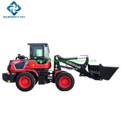 1.6-2.0ton Mini Small Compact China Small Farming Portable Construction CE Front End Wheel Loader Mini Wheel Loader for Sale