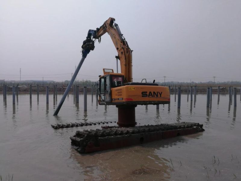 Pile Driving Pile Driver Rig & Drilling for Construction Under Water