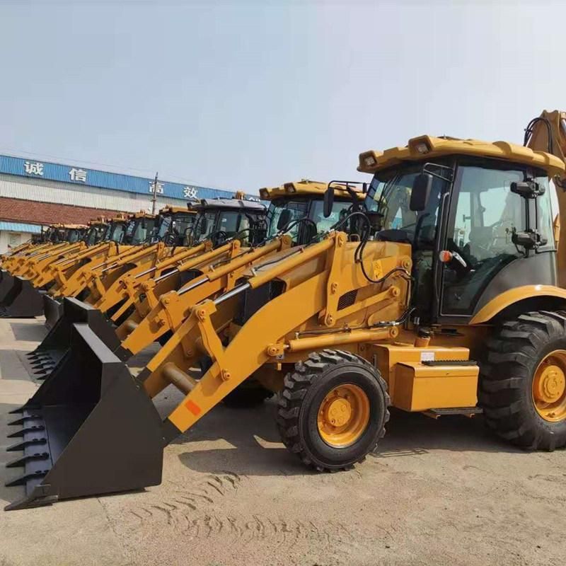 Elite 75kw 1 Cubic 2.5ton 4 in 1 Bucket Backhoe Loader