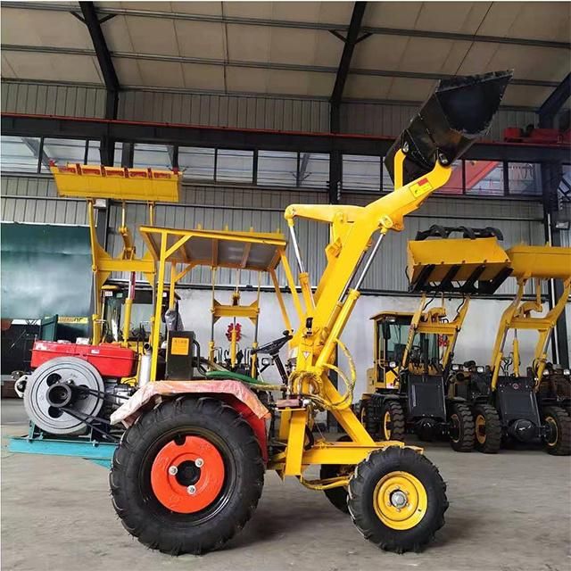 Wheeled Diesel Small Loader Engineering Forklift Shovel Car