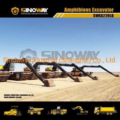 Sinoway Swea220lb Amphibious Excavator with 6061-T6 Aluminum Alloy Cleats for Sale