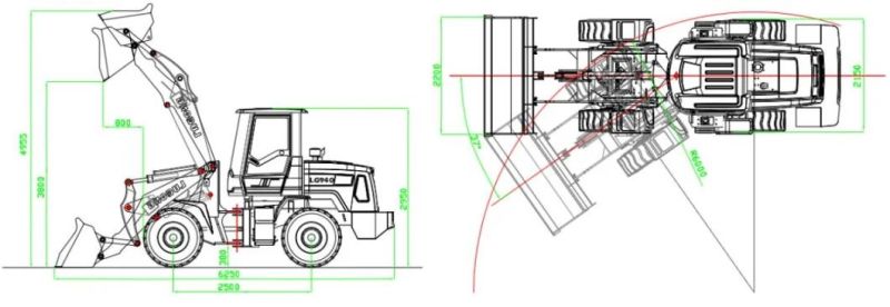 LG940 Minicargador Populares Lugong 2200kg