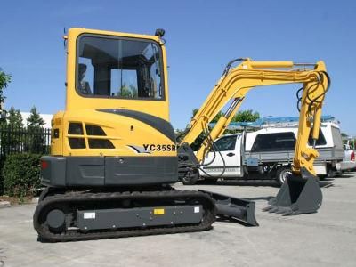 Yuchai 3.5 Ton Mini Hydraulic Crawler Excavator Yc35sr Small Digger with Zero Swing Hot Sale