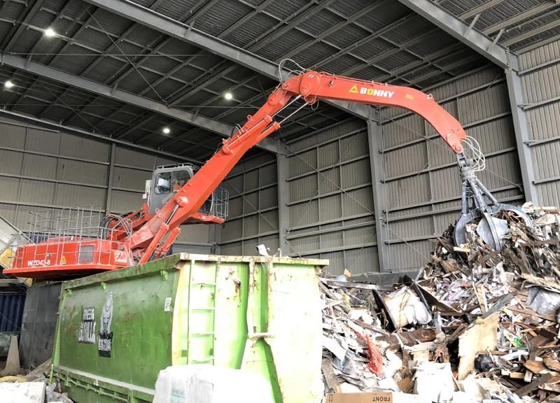 Bonny Wzd42-8c Stationary Electric Hydraulic Material Handler for Feeding Scrap Crusher at Steel Mill