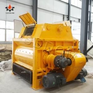 Factory Construction Machine Twin Shaft Concrete Mixer Js1250 with Electric Engine