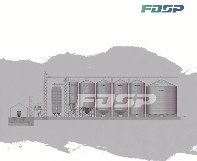 Customized Steel Grain Silo 5000 Ton Grain Silo