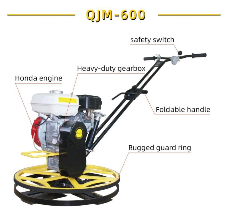 Walk-Behind Gasoline (QJM-600) High Efficiency Troweling Edger Trowel
