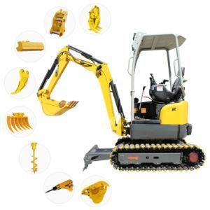 Tailless Rotation Retractable Track 1.8ton 2 Ton Mini Excavator for Sale China Cheap Mini Excavator for Farm Use