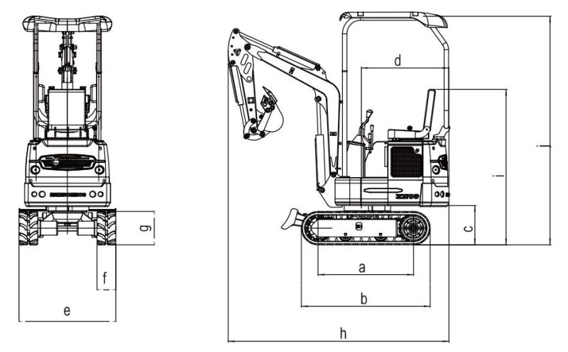 1.2ton Mini Crawler Excavator with Rubber Track for Farm/ Garden