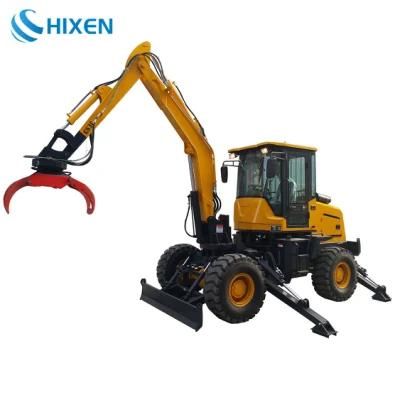 New Durable Agriculture Hydraulic Machinery Equip Mini Wheel Excavator 3.0 Ton