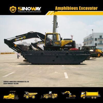 New Amphibious Marsh Excavator Machine in Nigeria with Big Float