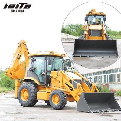 Factory Mini Tractor Backhoe Loader Prices Excavator Simultaneously Working