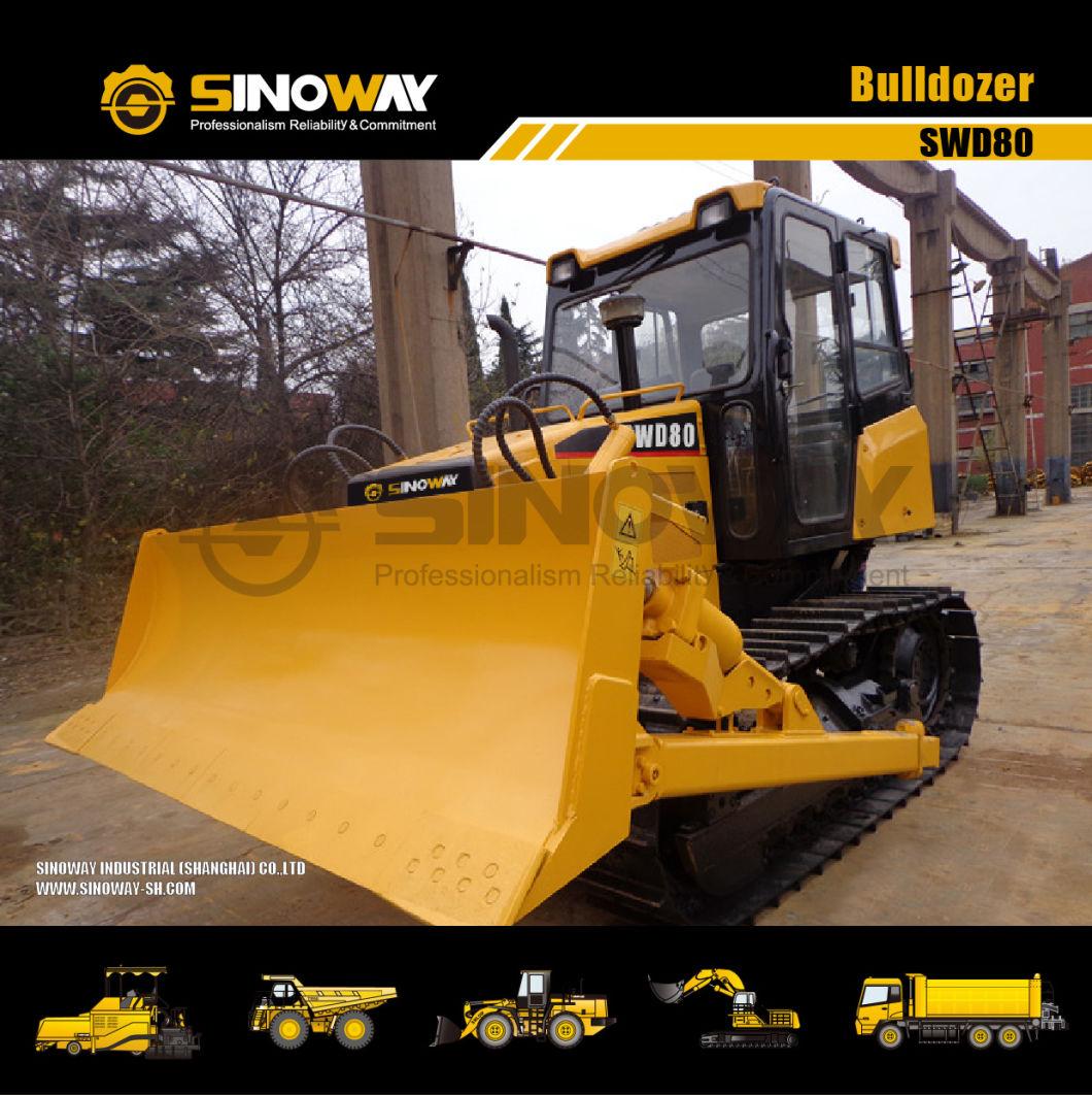 80 HP Compact Crawler Bulldozer Swd80 Small Mini Bulldozer