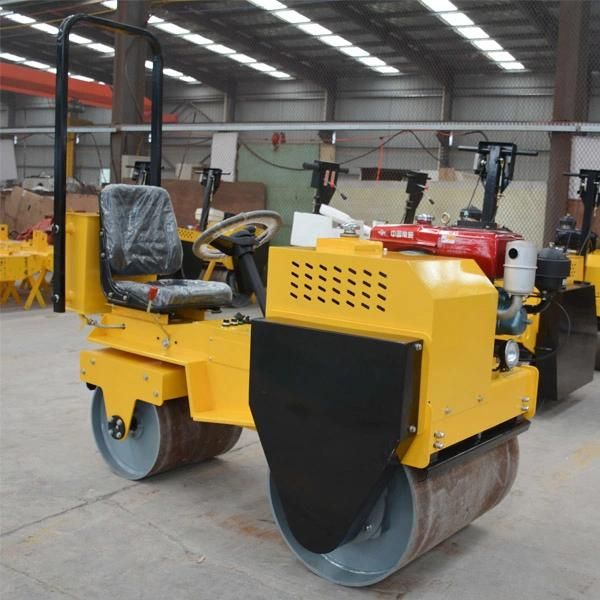 Used 850kg Mini Ride on Vibratory Tamping Roller Asphalt Hydraulic Pump Roller Machine Sale in Mongolia