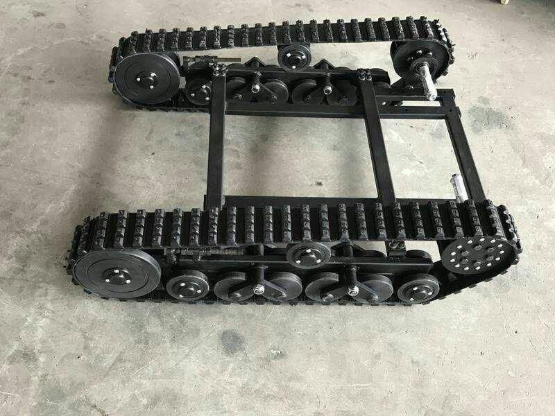 Robot Tracked Undercarriage with 100mm Rubber Track Max Load 150kgs