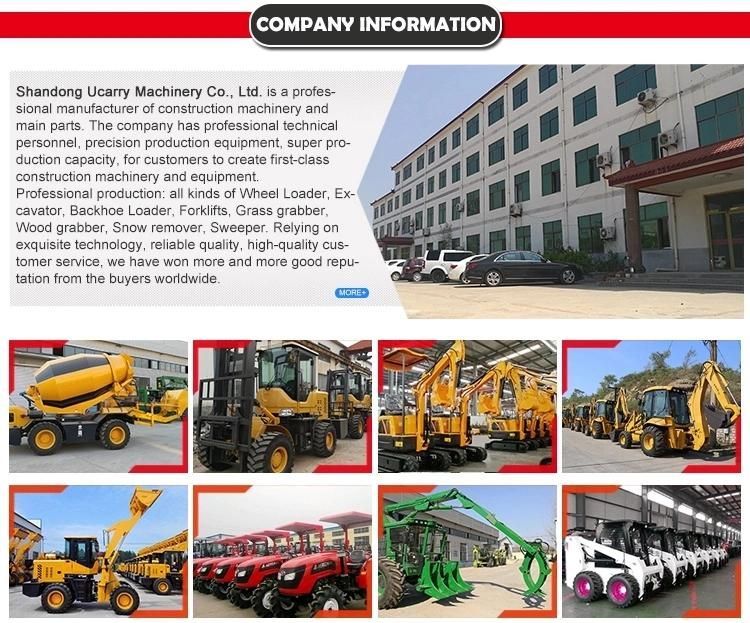 Construction Road Building Factory Supply Small Wheel Loaders Mini Backhoe Loader