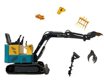 Factory Direct Sale Small Digger Electric Powered 0.8 Ton 1.2 Ton 2 Ton Compact Crawler Excavator Hydraulic Mini Excavators