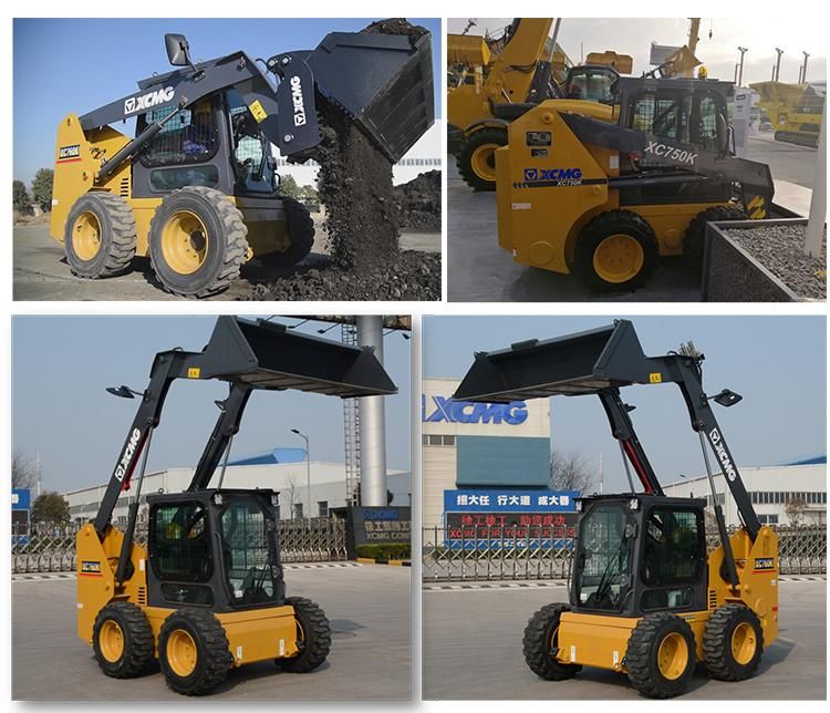 XCMG Official Xc740K Chinese Wheel Skid Steer Loader Machine Price for Sale