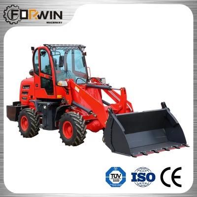 Mine 1.2ton Customized Hydraulic Compact Type Front Unload Construction Equipment Mini Wheel Loader with 4WD
