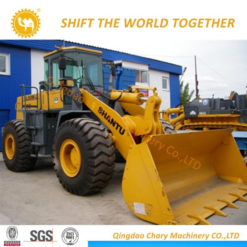 5 Tons Capacity + 3m3 Bucket + 162kw Weichai Engine / Shantui SL50W Wheel Loader