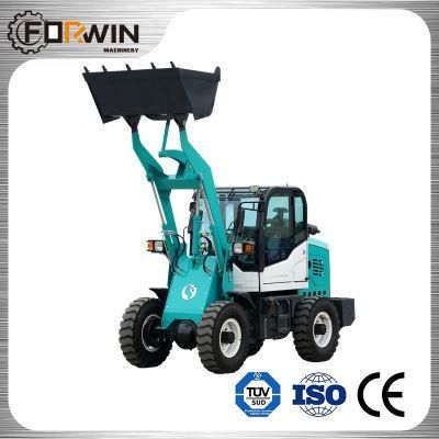 High Quality Construction Machinery Equipment Small Front End Shovel 0.8 T Compact Bucket Hydraulic Mini Wheel Loader Fw910 with CE