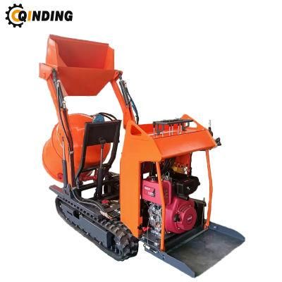 Self-Loading Crawler Dumper Concrete Mixer 500L