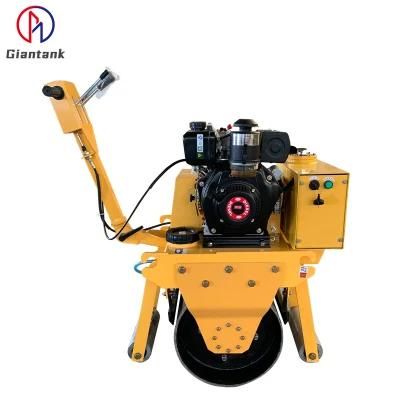 600kg Small Walk Behind Asphalt Single Drum Rollers Good Price Mini Vibratory Road Roller