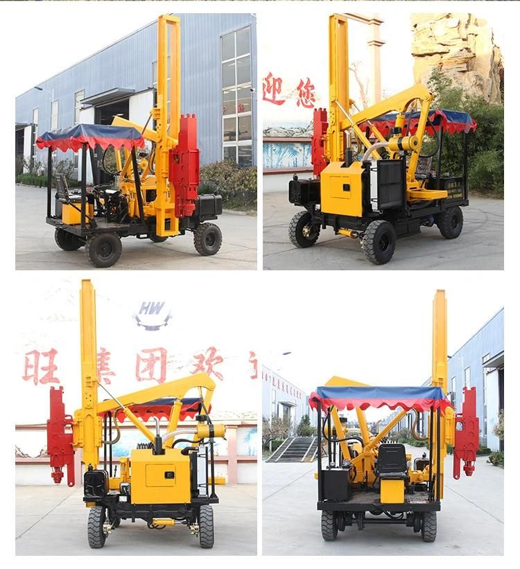Wheels Guardrail Pile Driver Made in China